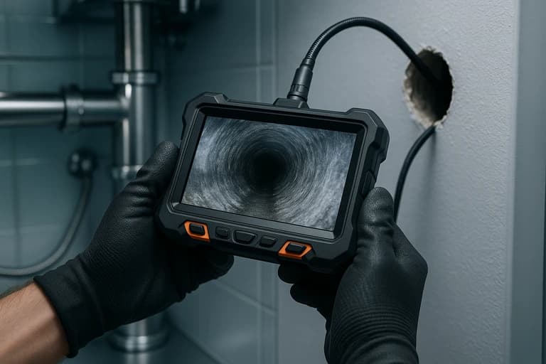 Inspection de canalisation avec caméra endoscopique